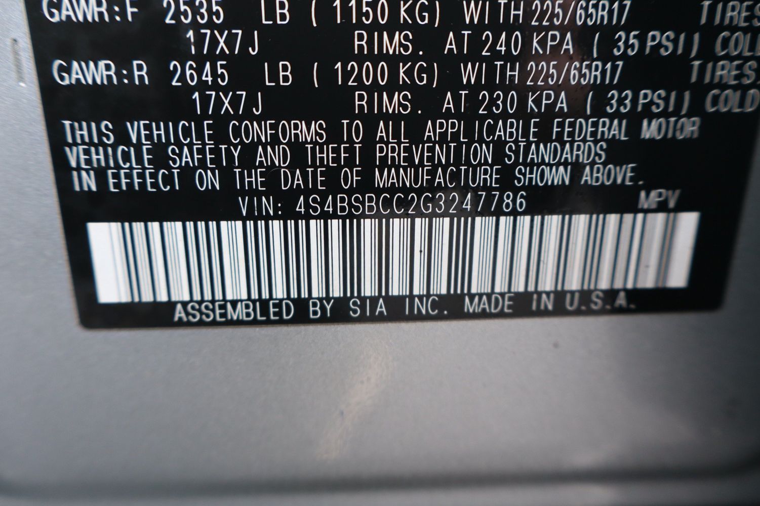 2016 SUBARU OUTBACK 2 5 I PREMIUM PROBLEMS visual data 8