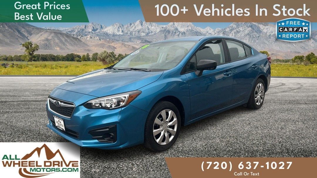 Blue 2018 Subaru Impreza 2.0i Sedan AWD Sedan All-Wheel Drive 7-Speed CVT
