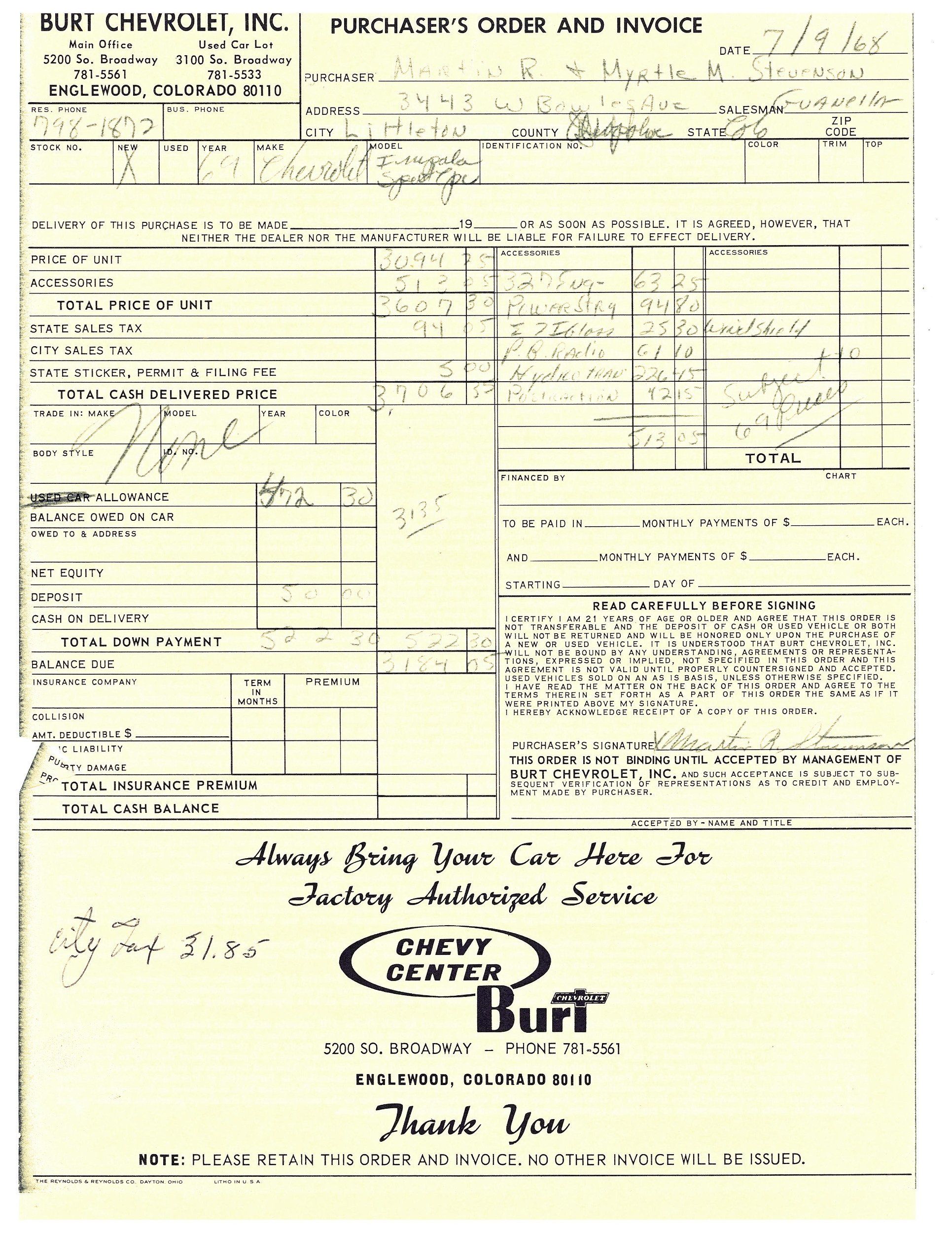 1969 Chevrolet Impala Gold 350