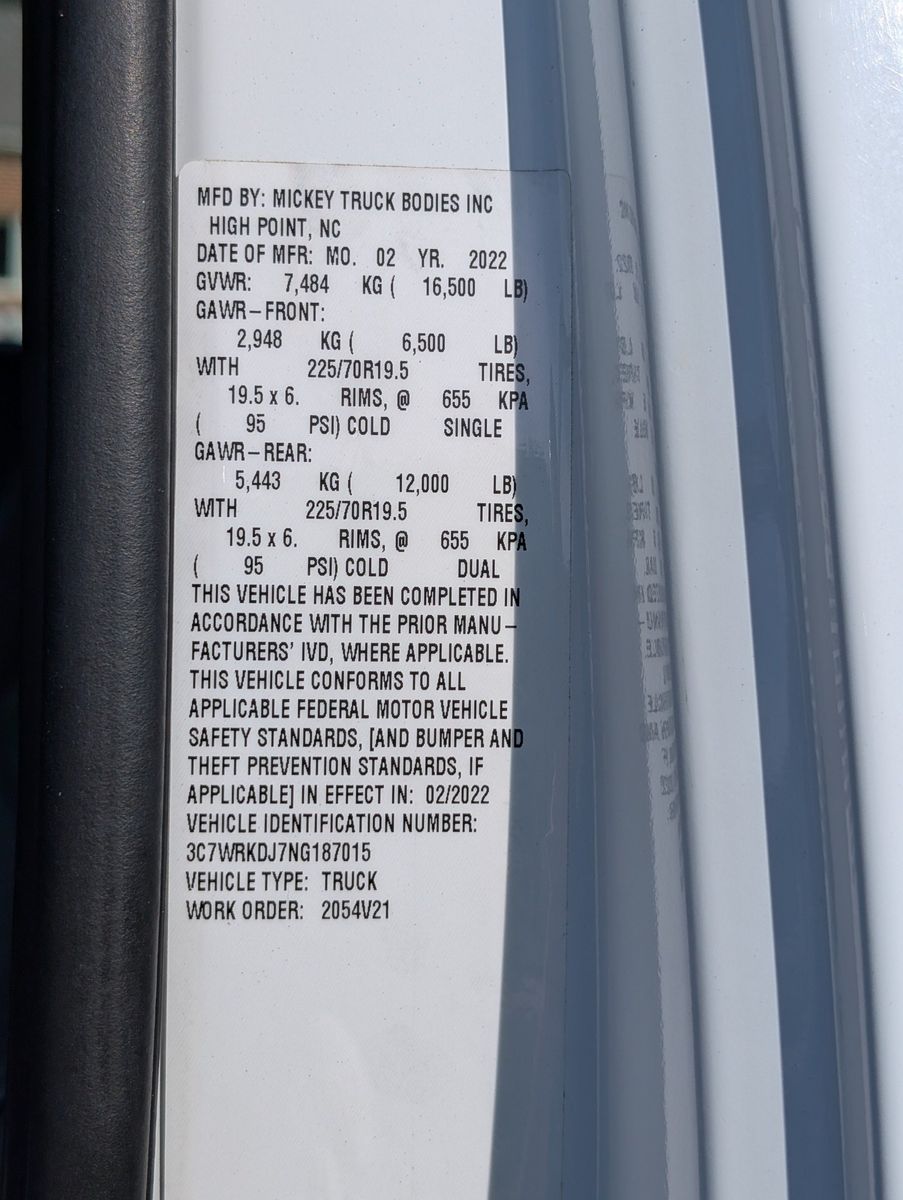 2022 Ram 4500 16' Box Truck 60