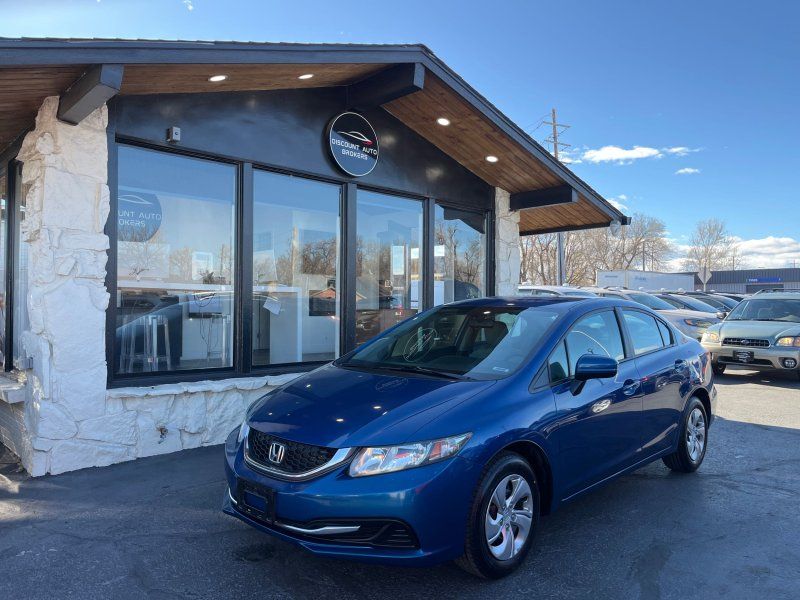 Blue 2015 Honda Civic Sedan Front-Wheel Drive Continuously Variable Transmission