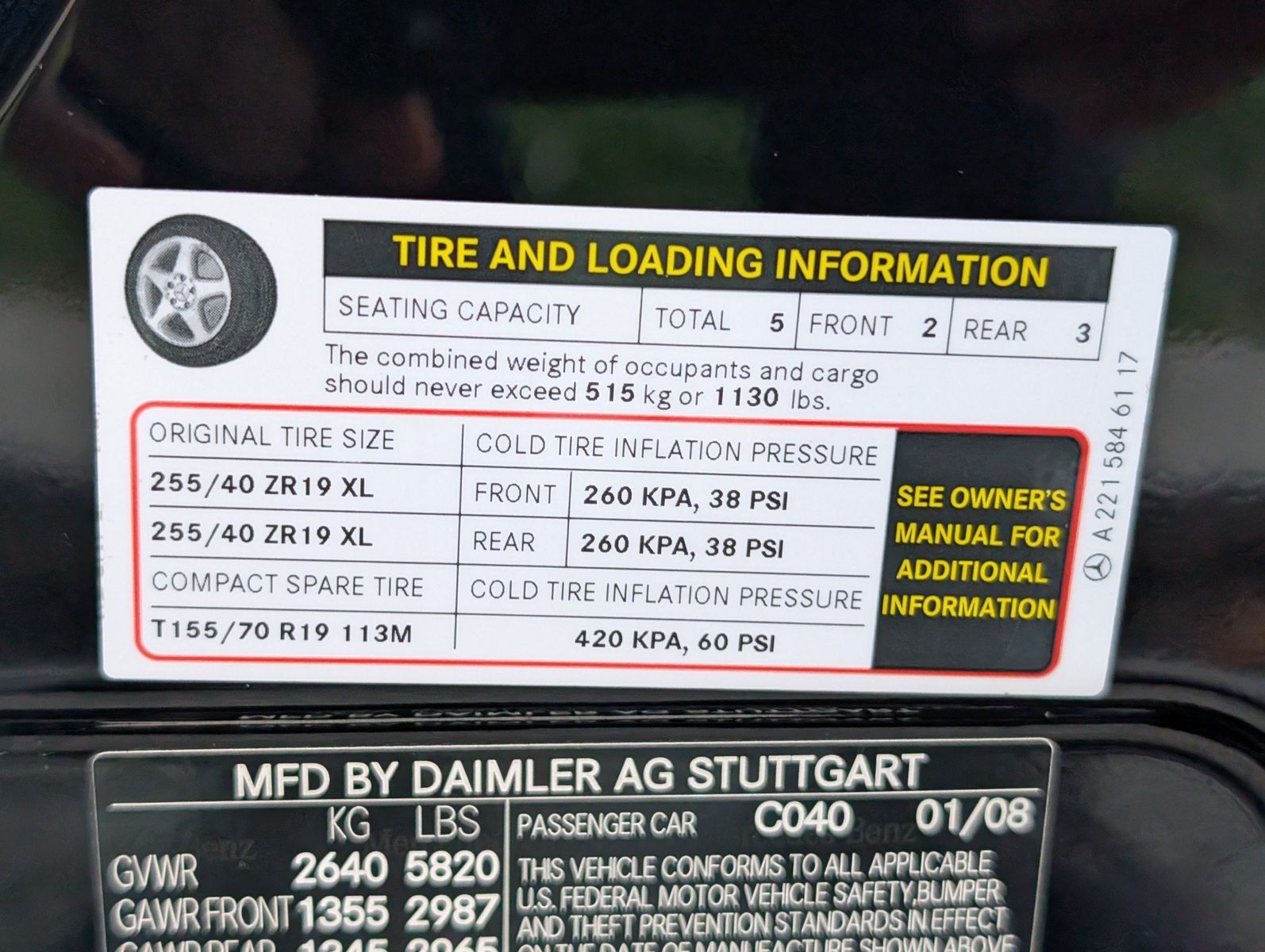 2008 Mercedes-Benz S 550 53