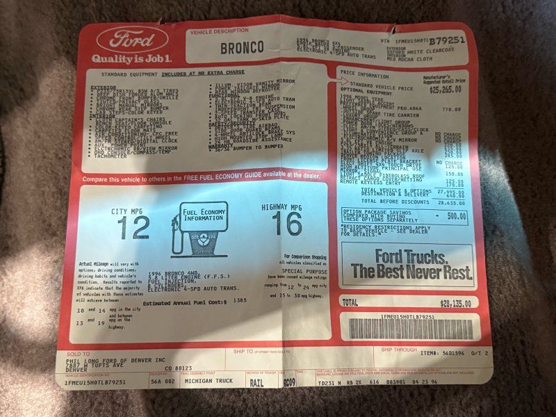 1996 Ford Bronco Eddie Bauer, photo 32