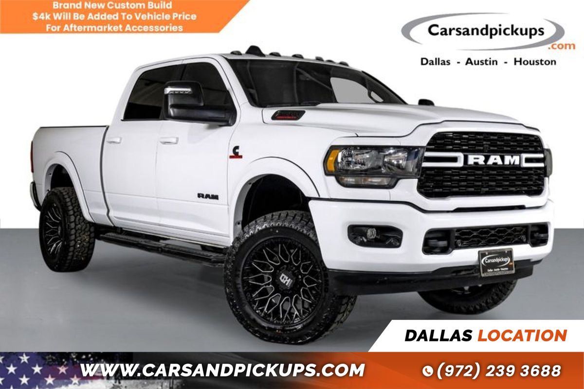 White 2023 RAM 2500 Lone Star Crew Cab 4WD Pickup Truck Four-Wheel Drive 6-Speed Automatic