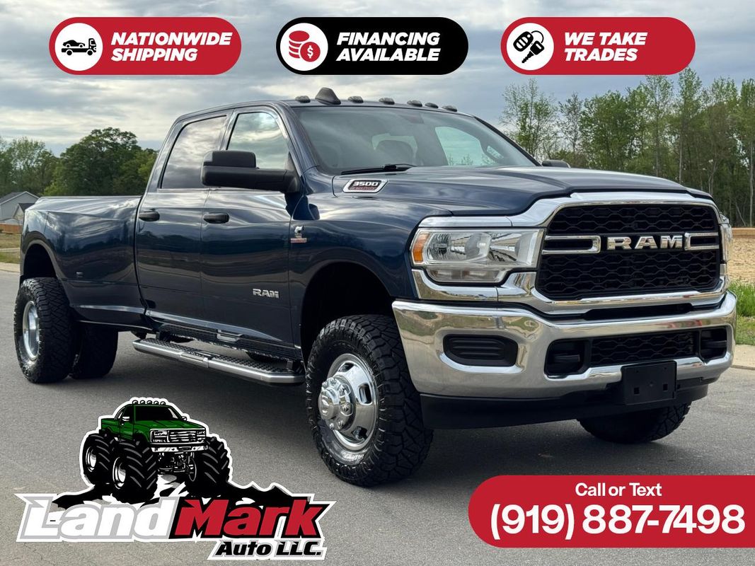 Blue 2022 RAM 3500 Tradesman Crew Cab LB DRW 4WD Pickup Truck Four-Wheel Drive 6-Speed Automatic
