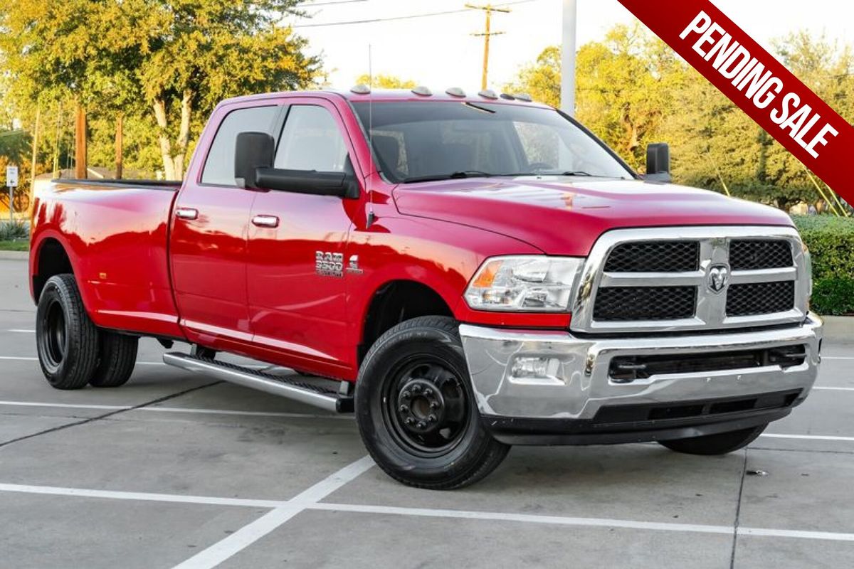 Red 2016 RAM 3500 SLT Crew Cab LB RWD Pickup Truck 4X2 6-Speed Automatic