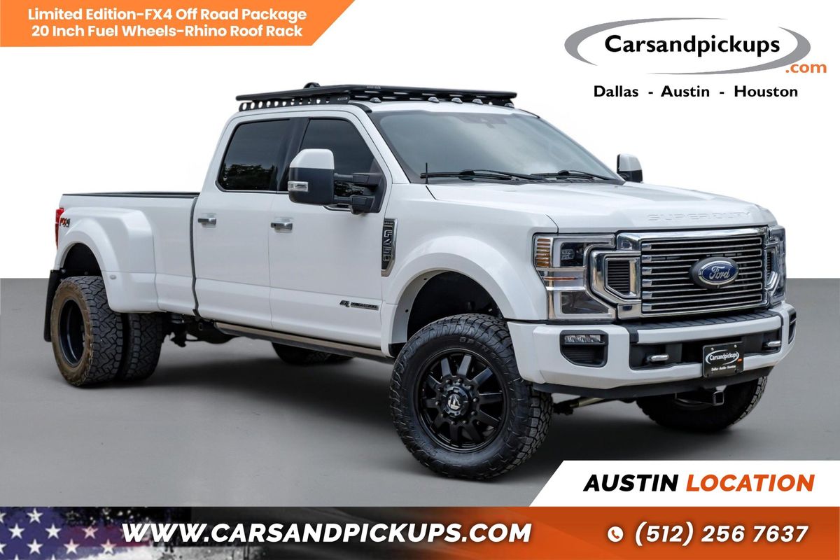 White 2022 Ford F-450 Super Duty Pickup Truck Four-Wheel Drive Automatic