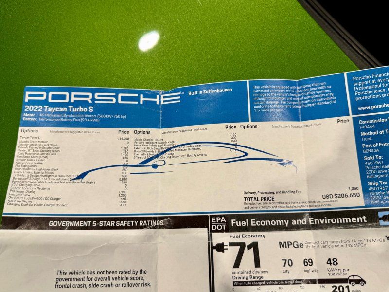2022 Porsche Taycan Turbo S, photo 32