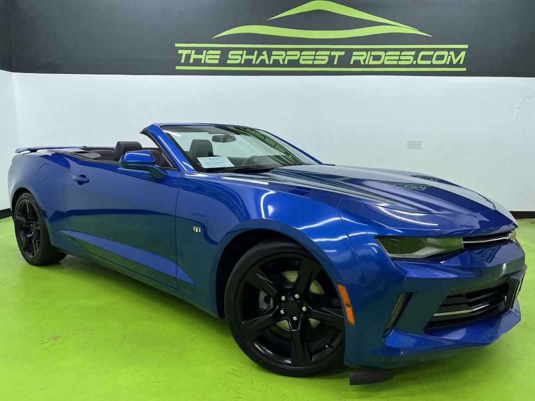 Blue 2016 Chevrolet Camaro 2LT Convertible RWD Convertible Rear-Wheel Drive Automatic