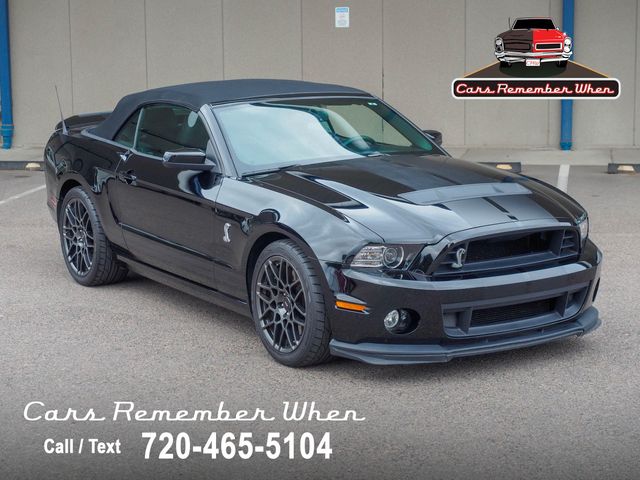 Black 2014 Ford Mustang Shelby GT500 Convertible Rear-Wheel Drive 6-Speed Manual