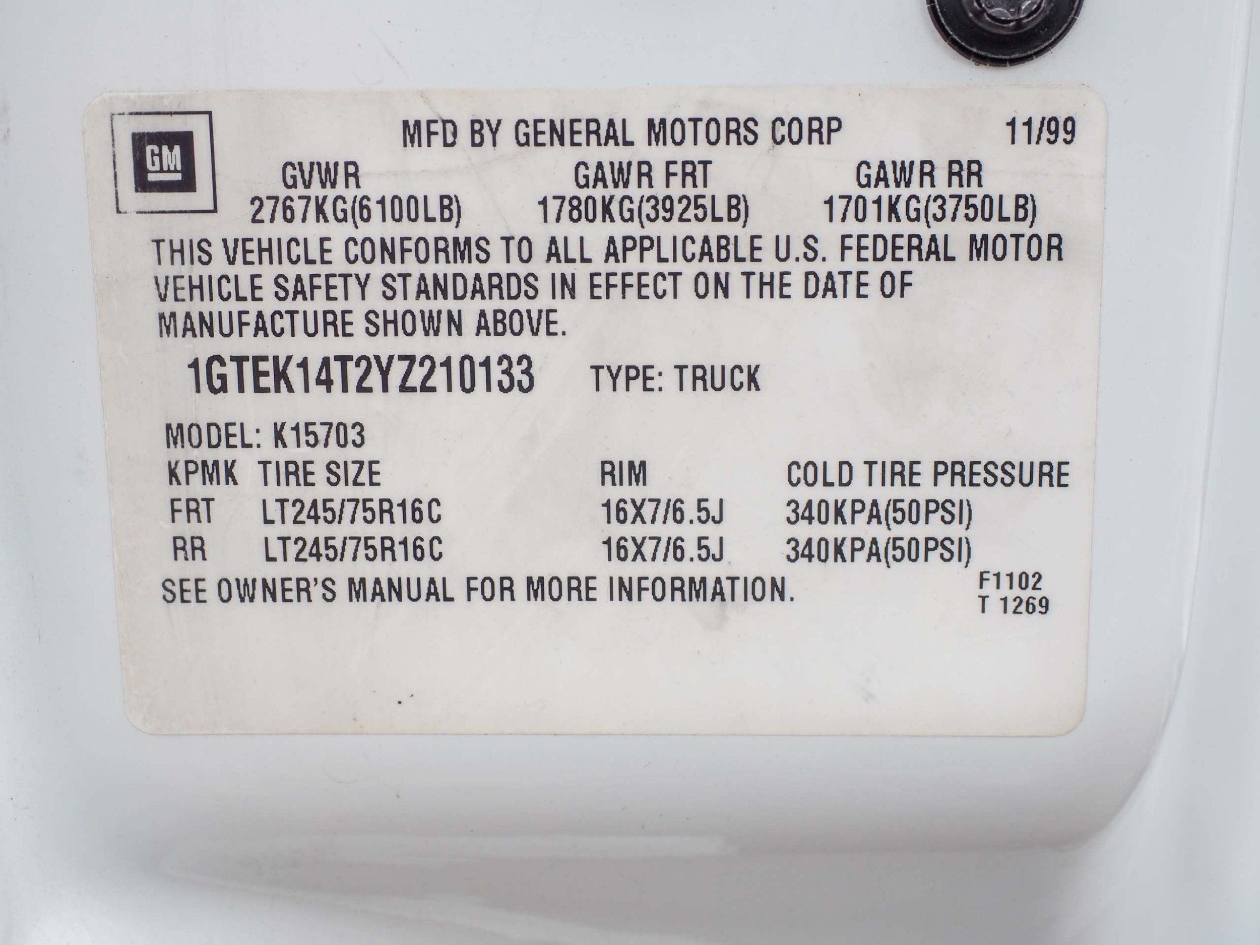 2000 GMC Sierra 1500 White SLE