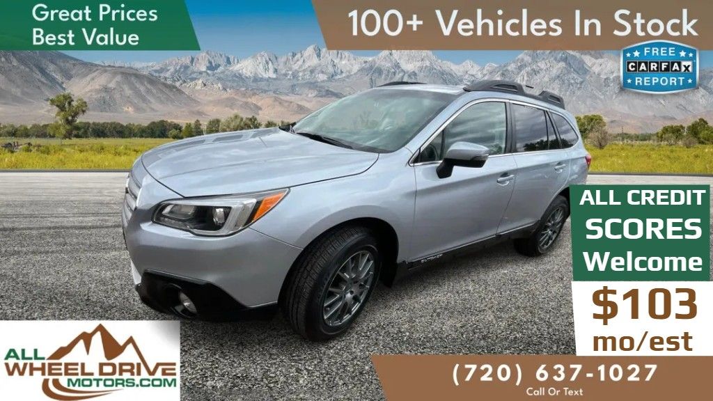 Silver 2015 Subaru Outback 2.5i Limited Wagon All-Wheel Drive 6-Speed CVT