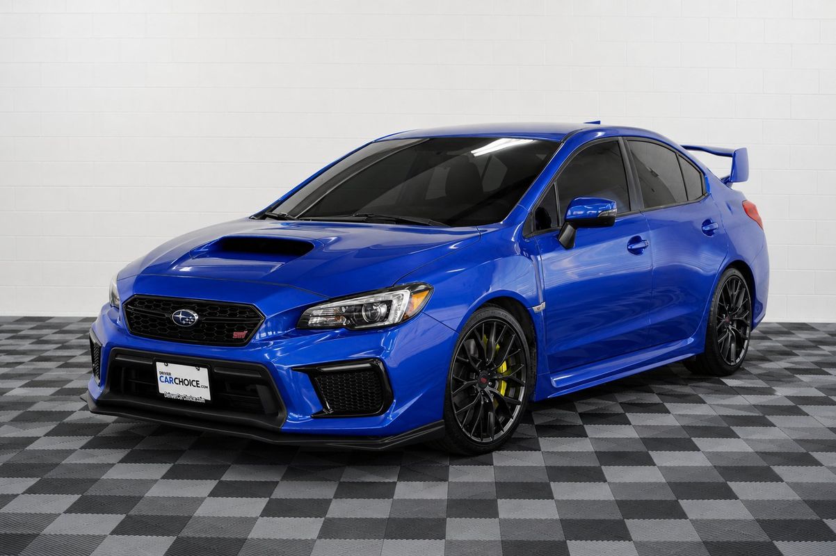 Blue 2018 Subaru WRX STI AWD Sedan All-Wheel Drive 6-Speed Manual