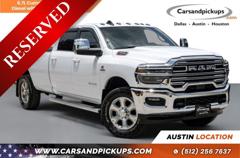 White 2025 RAM 3500 Pickup Truck Four-Wheel Drive 8-Speed Automatic