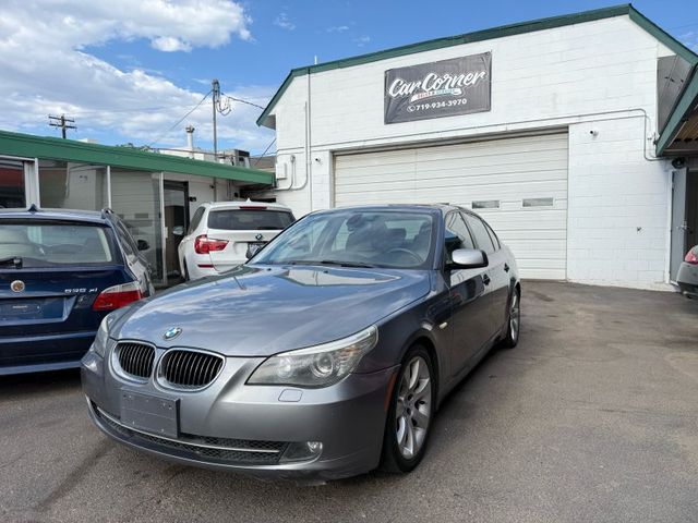 Silver 2010 BMW 5 Series Sedan Rear-Wheel Drive 6-Speed Manual