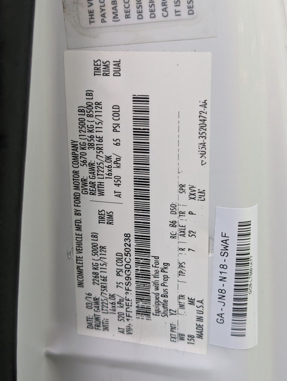 2016 Ford E-350 88