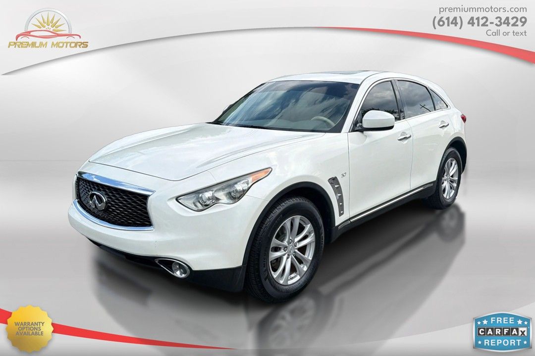 White 2017 INFINITI QX70 SUV / Crossover Rear-Wheel Drive 7-Speed Automatic