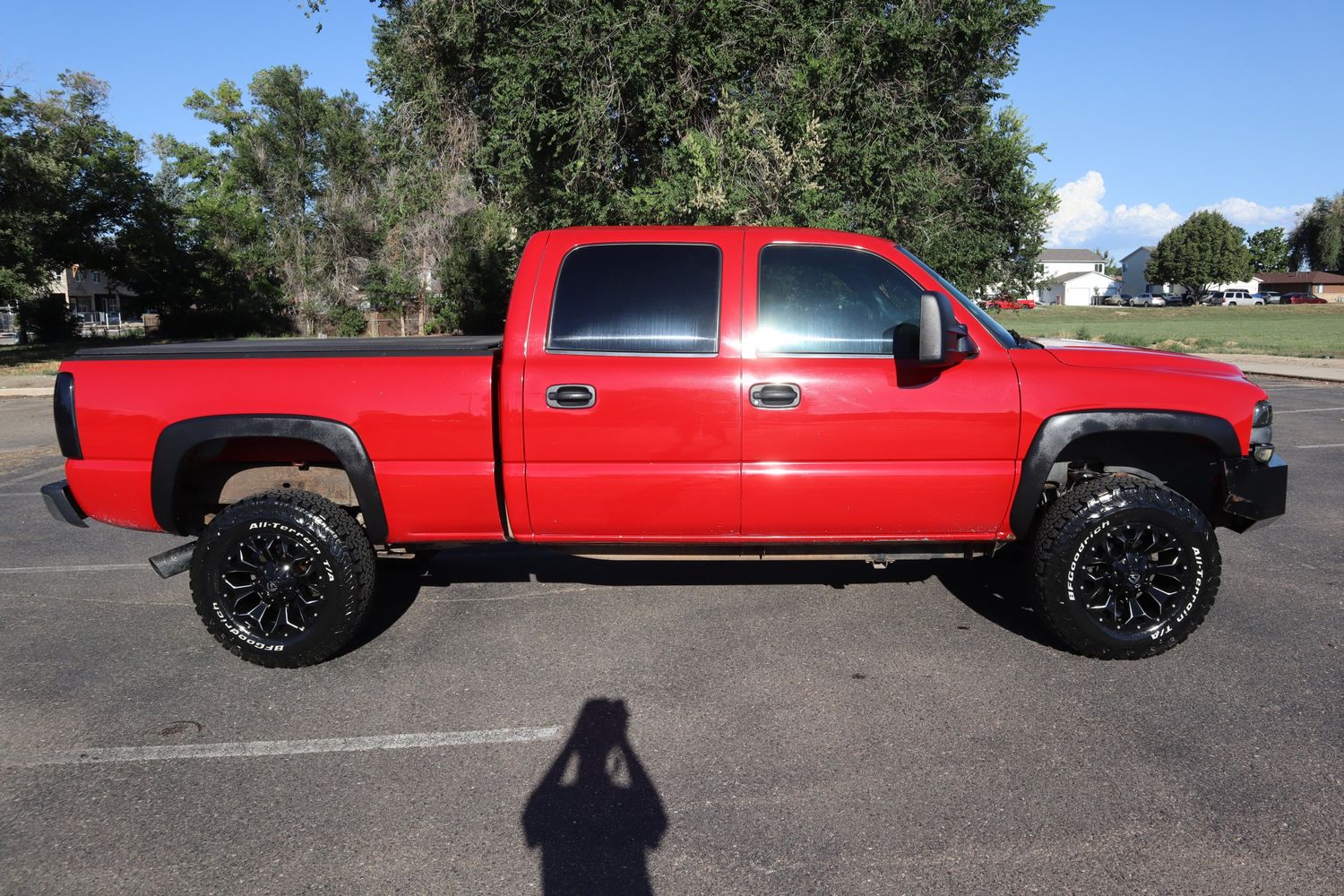 Red Duramax Lifted